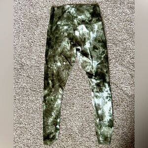 lululemon sage green tie dye align leggings - 28 in